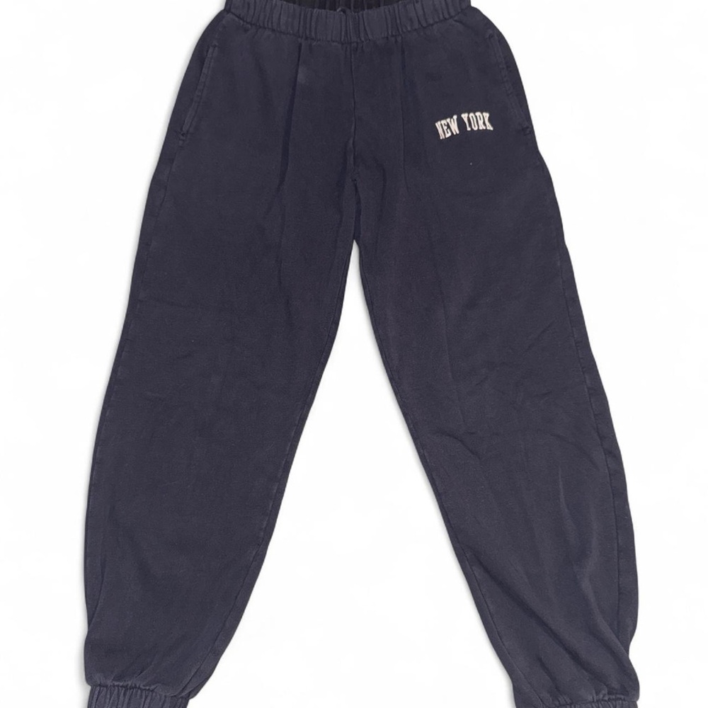 Brandy Melville navy sweats w/ embroidery- one size / size S